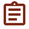 Clipboard icon with three horizontal lines representing a form or notes